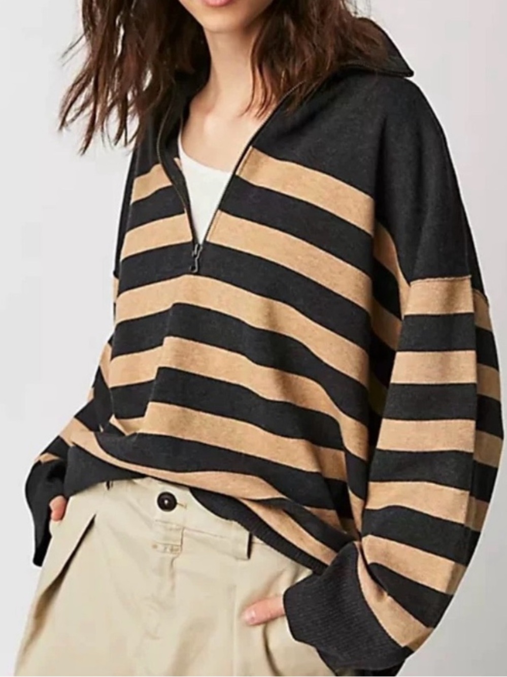 FREE PEOPLE Coastal Stripe Pullover